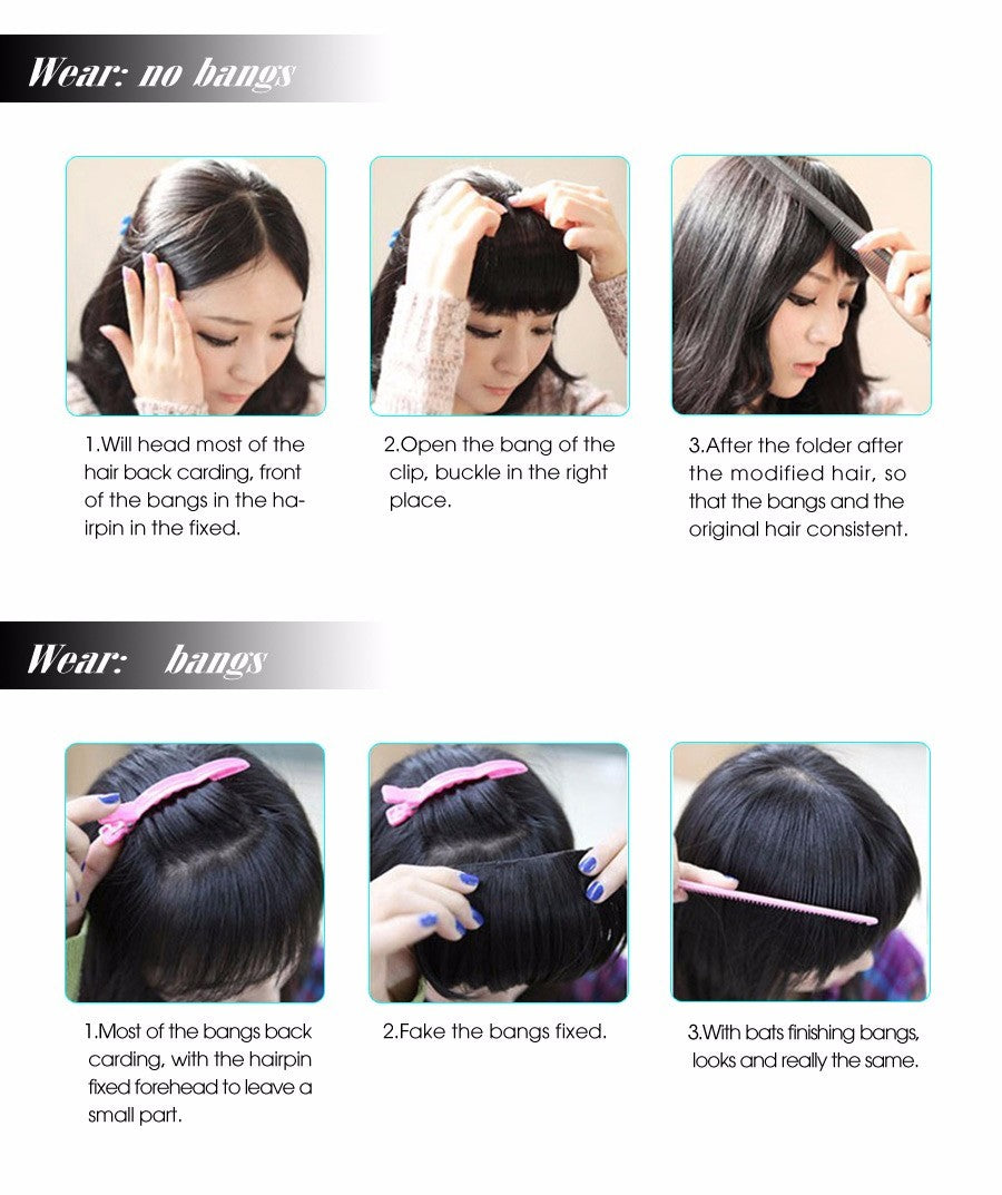 Synthetic Fake Hair Bangs