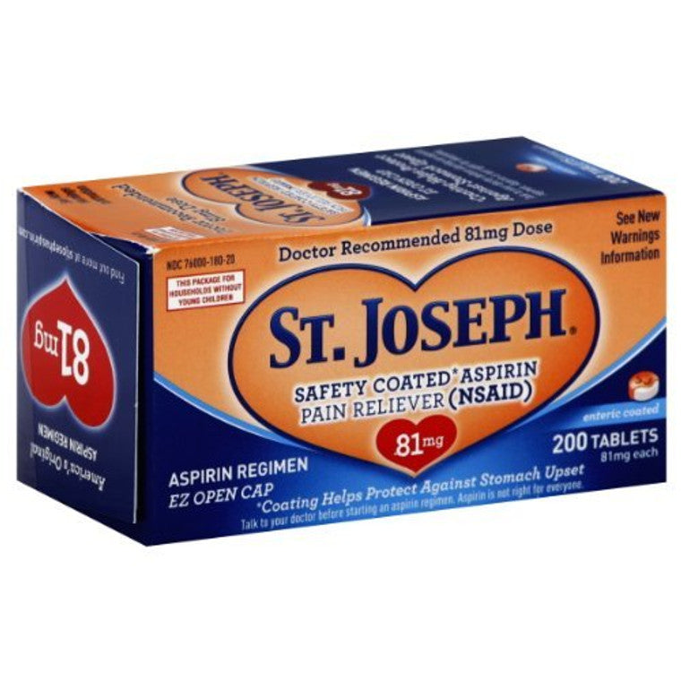 St. Joseph Aspirin, Low Dose, Coated, 81 Mg, Tablets