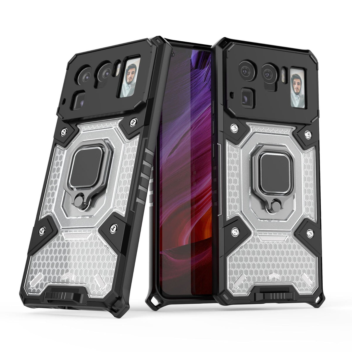 Car Ring Mobile Phone Space Capsule Protective Shell