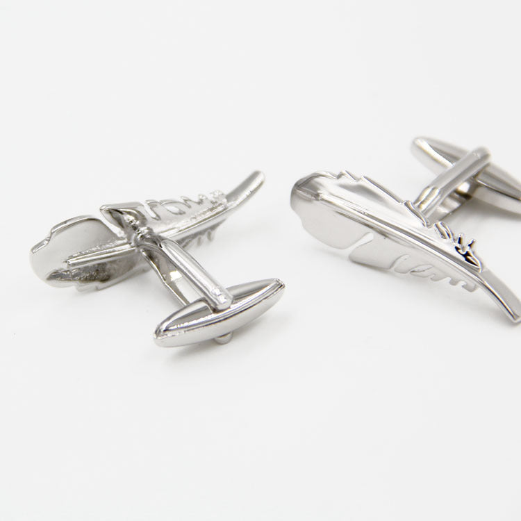 Feather Shape Men's Cufflinks