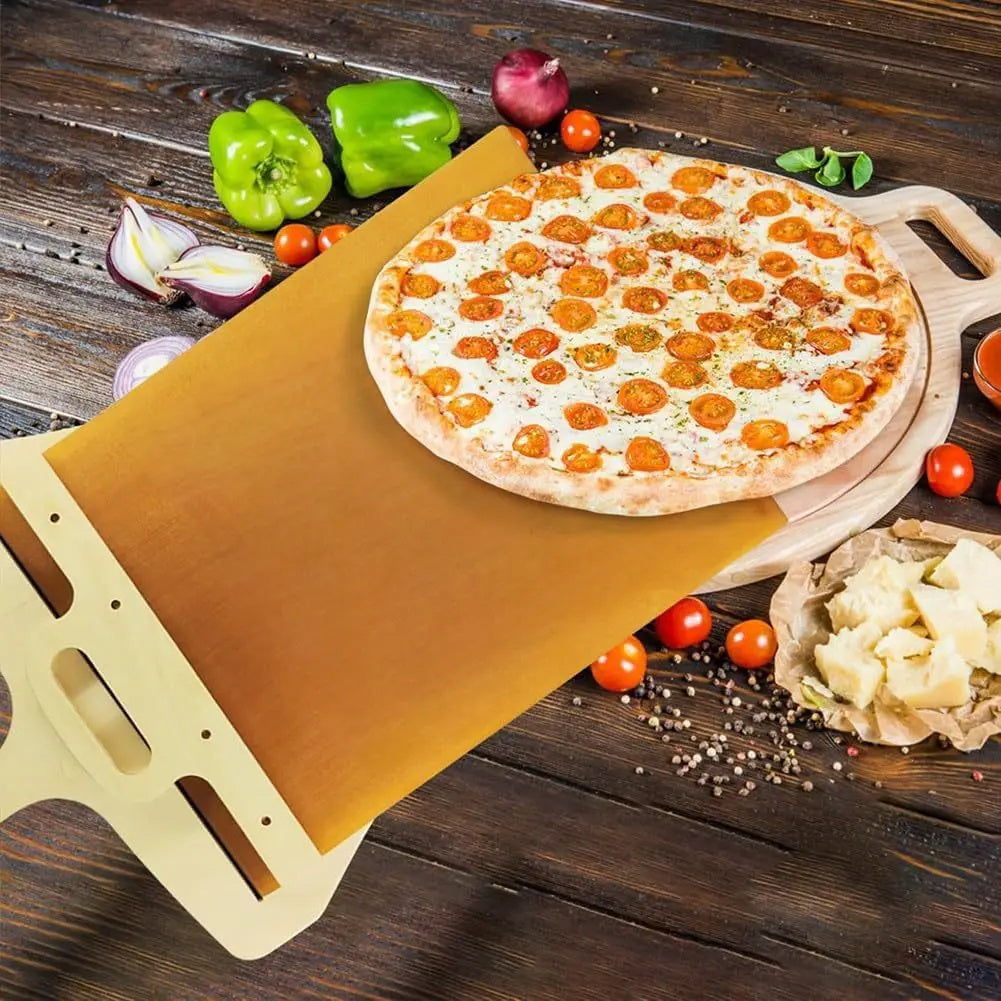Sliding Pizza Shovel Non-Stick Cutting Board