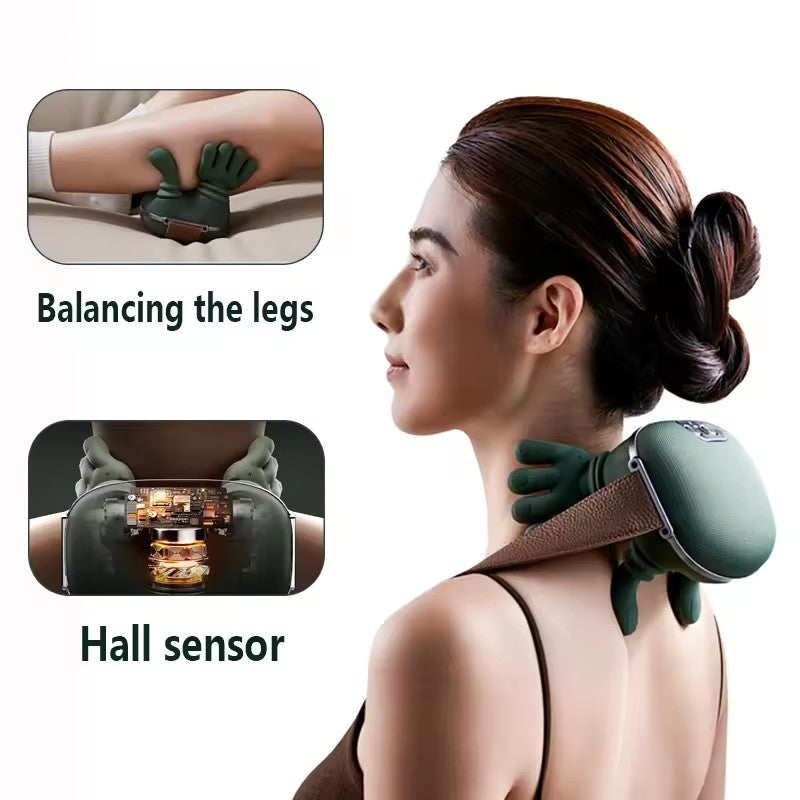 Electric Neck And Shoulder Muscle Massager Wireless Shoulder And Back Kneading Massage Shawl Neck Masajeador Relax Pain Relief