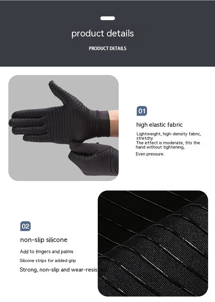 Women's Copper Fiber Pressure Riding Gloves