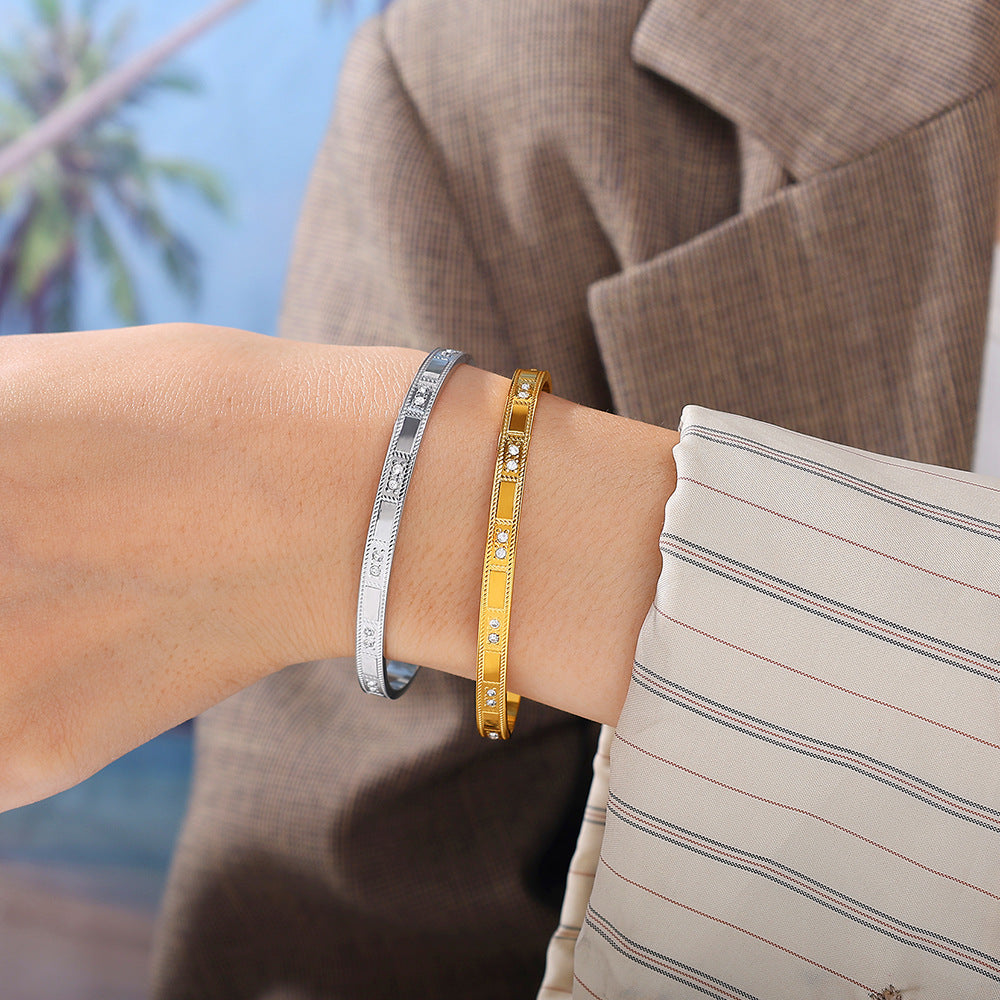 Buckle Bracelet Alloy Open-end Bracelet