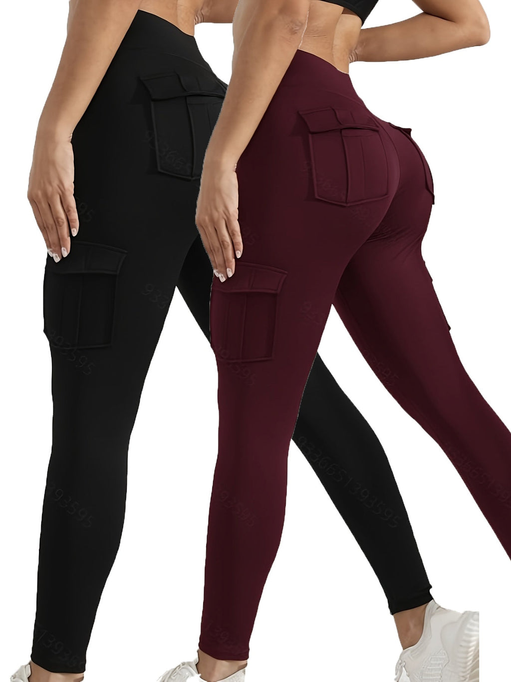 Cross-Border Yoga Pants New Popular Style With Pockets Outdoor Sports Pants High-Waisted Waist-Cinching Butt-Lifting Quick-Drying Tight-Fitting Cargo Pants For Women