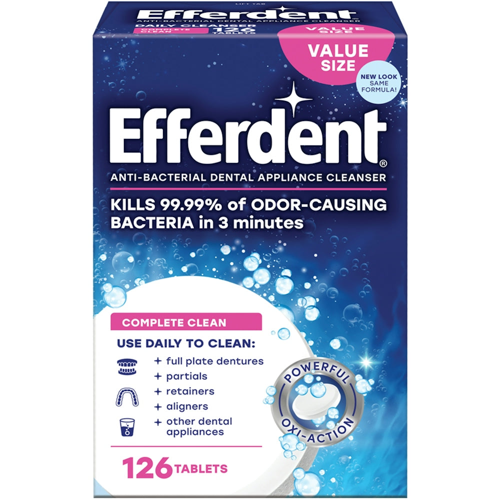 Efferdent® Complete Clean Dental Appliance Cleanser Tablet, 126 EA
