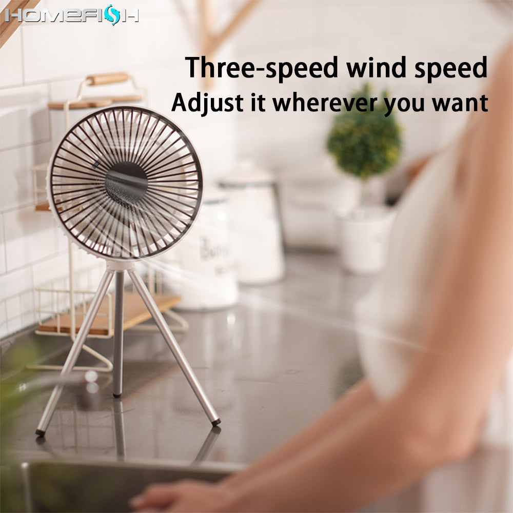 Camping Fan Tripod Portable Hanging Fan