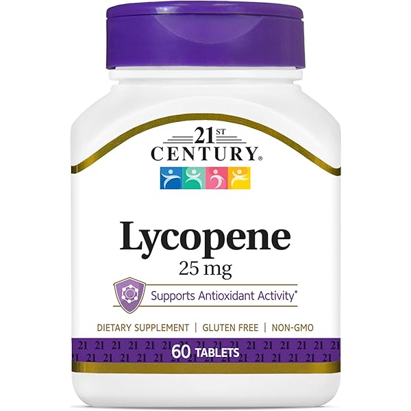 21st Century Lycopene 25 mg, Maximum Strength Antioxidant Support, 60 Tablets