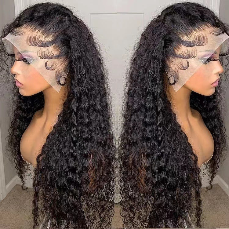 Fashionable Synthetic Headband With Black Long Curly Hair