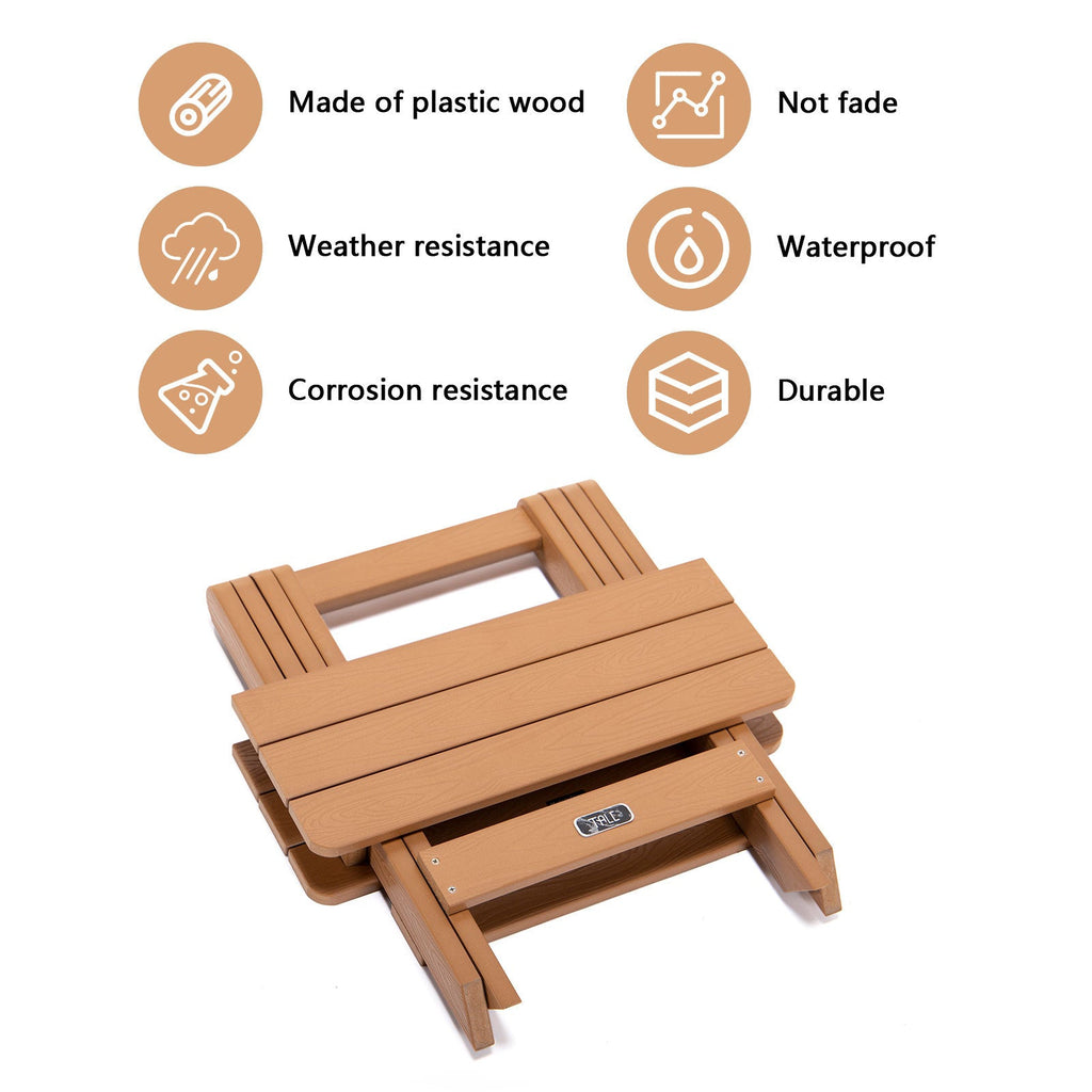 TALE Portable Folding Adirondack Side Table - All-Weather & Fade-Resistant