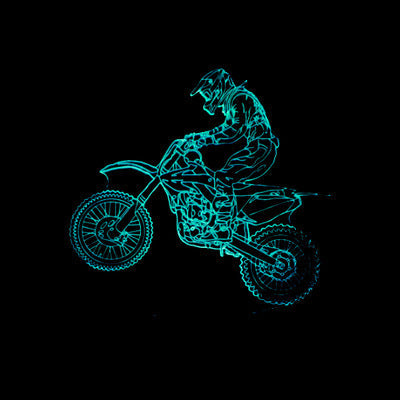 New Style 3D Motorcycle LED Lamp with Touch Remote