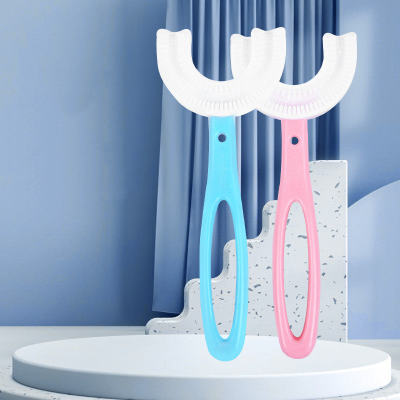 Children's U-shaped Soft Rubber Toothbrush