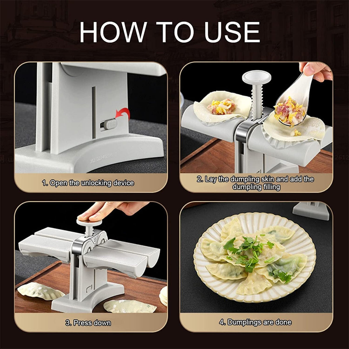 Double-Head Dumpling Mold Manual Press Maker