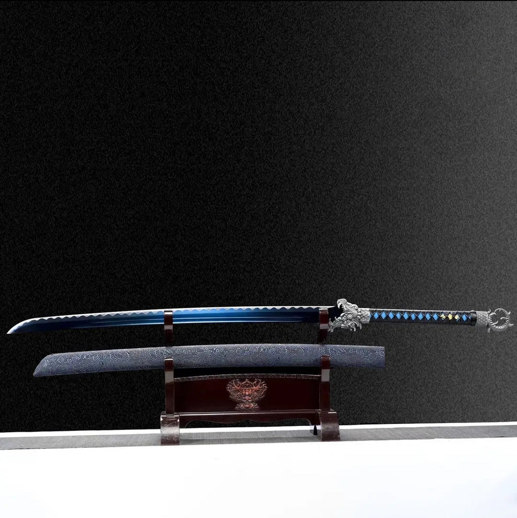Youlan Integral Embroidered Spring Saber High Manganese Steel Self-Defense Cold Weapon  Collection-Grade  Unsharpened