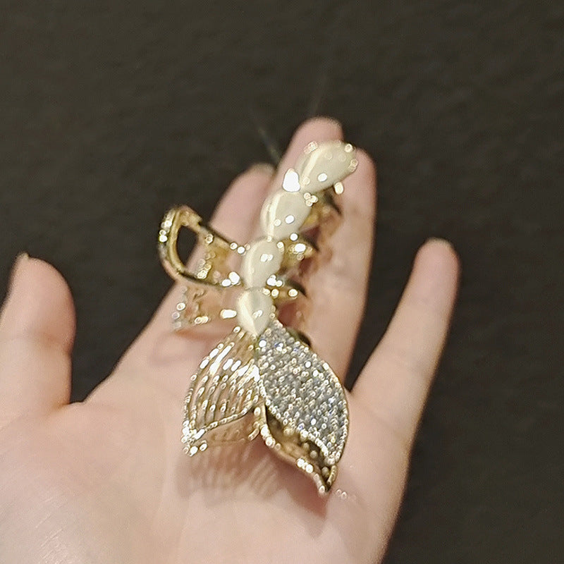 Opal Fish Tail Pearl Hair Clip