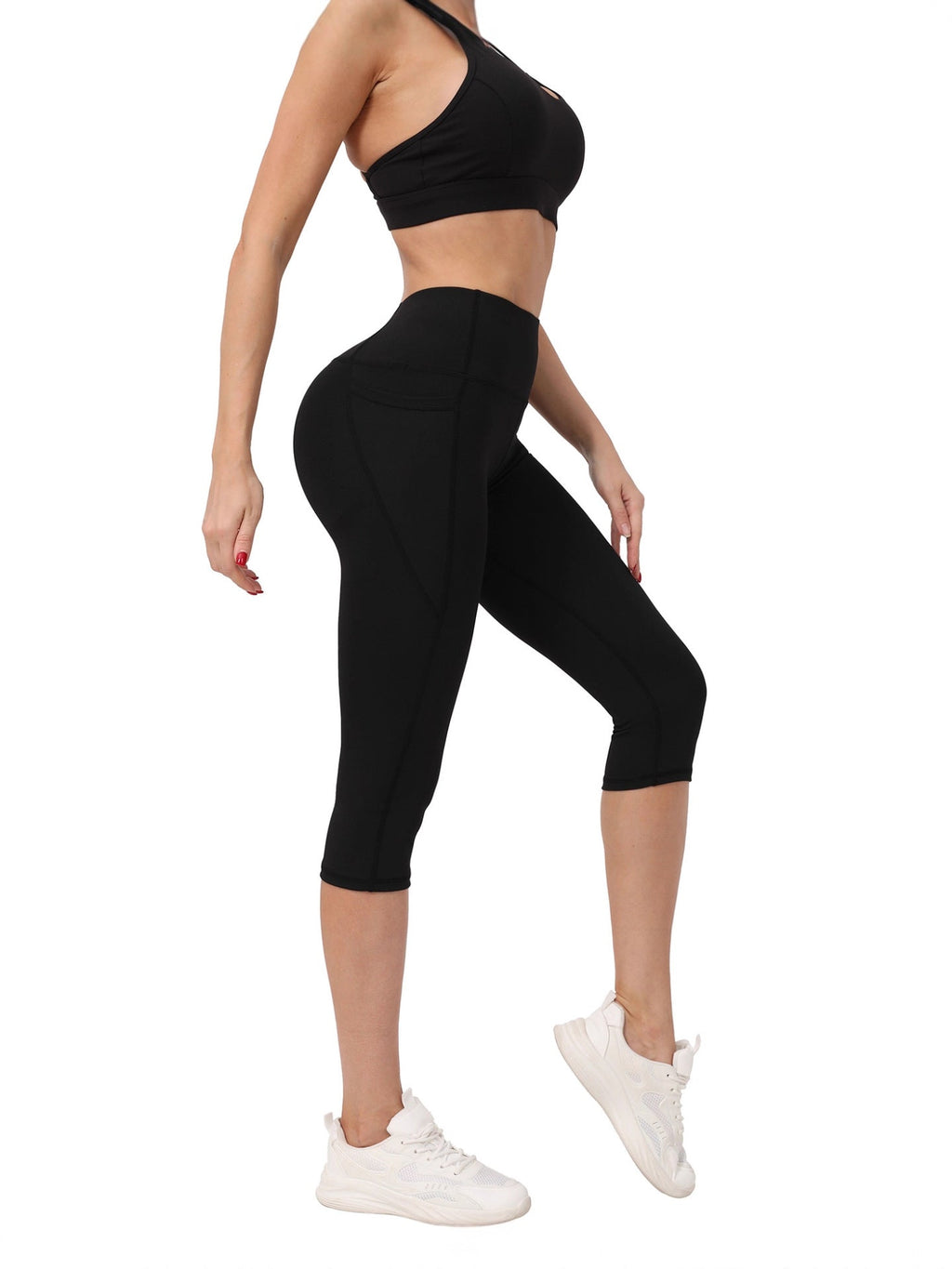 Cross-Border Yoga Pants For Women With Pockets, Outdoor Sports Pants, High-Waisted, Waist-Cinching, Butt-Lifting, Quick-Dry Leggings, Breathable And Quick-Dry