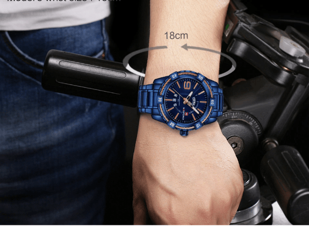 Men's  Luxury Stainless steal Waterproof Watch With Day And Date Display Unique Design Perfect Gift In Modern Metal Men  Wrist Watch Design