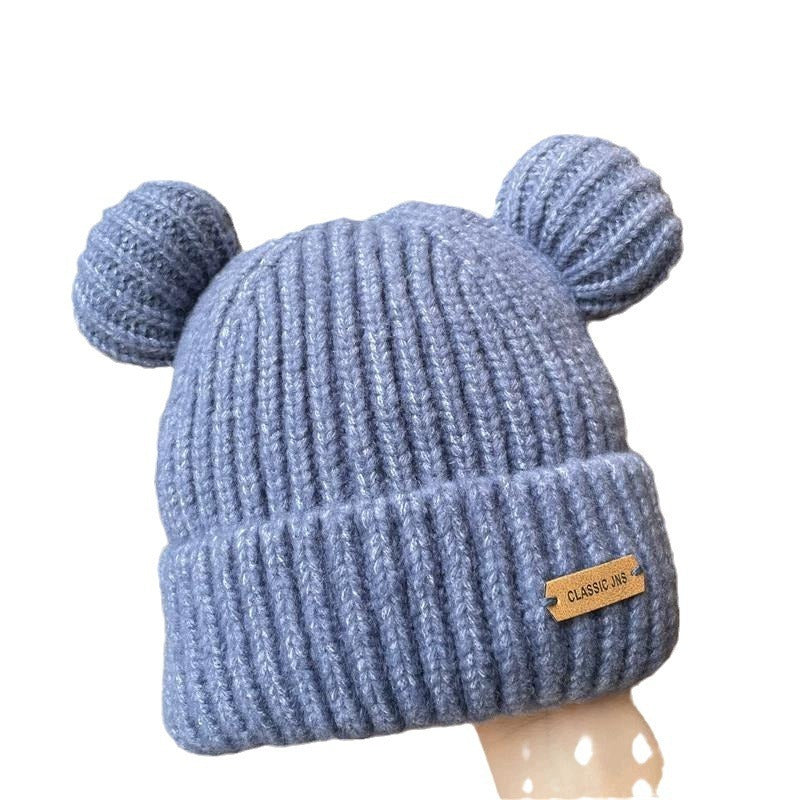 Autumn And Winter Bear Ears Wool Warm Hat
