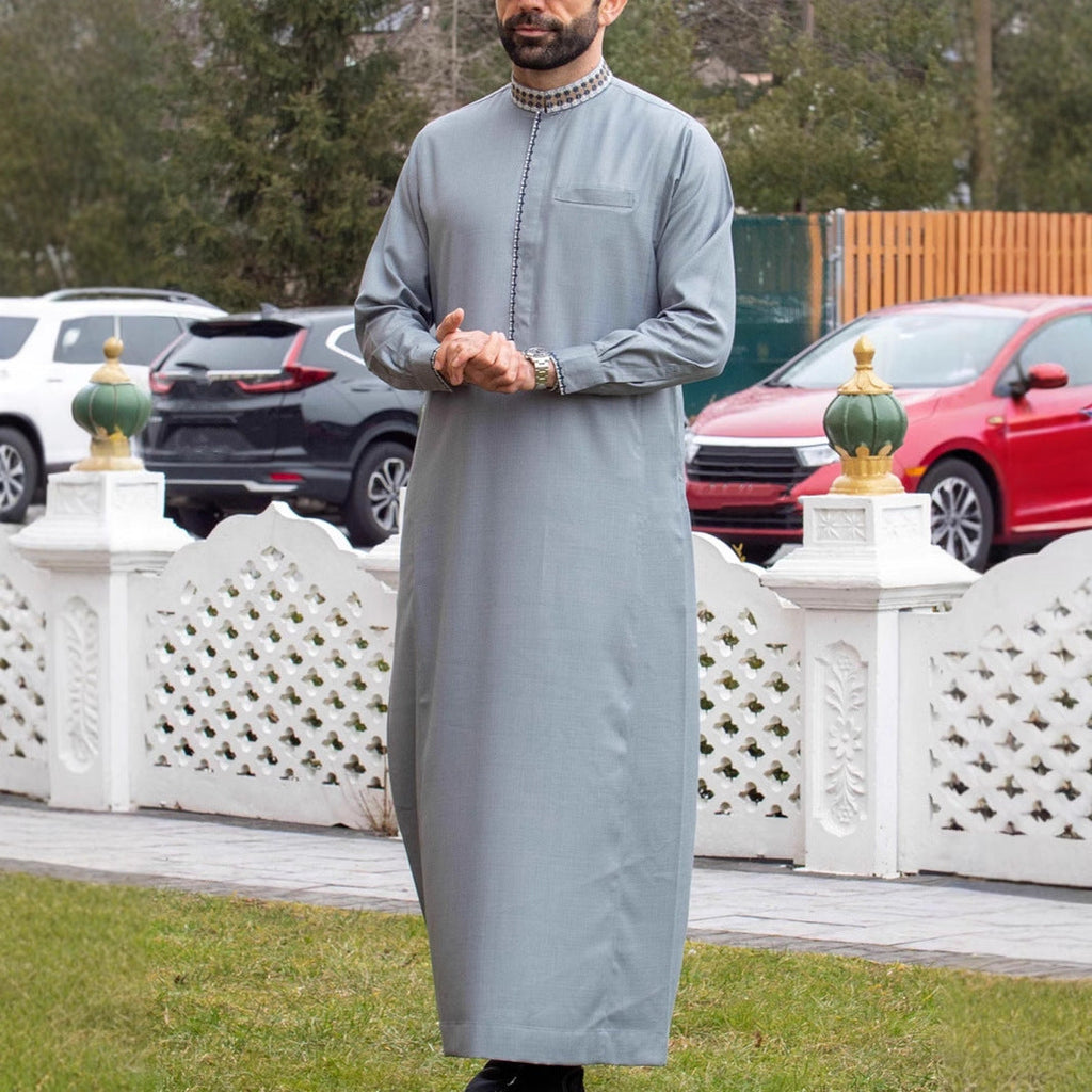 Muslim Men's Clothing Loose Lapel Fashion Robe