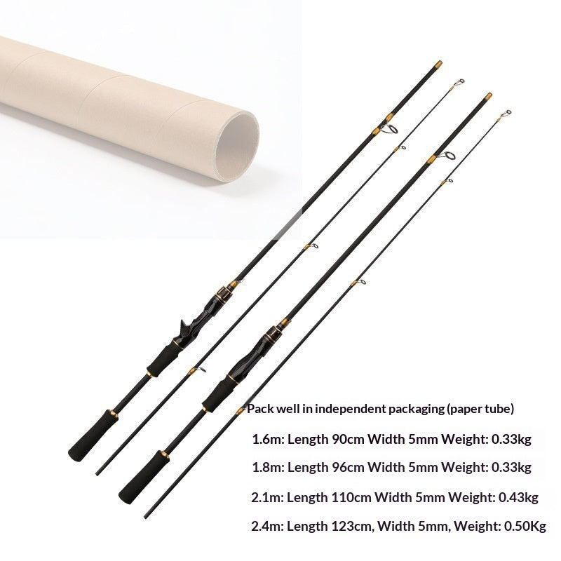 Carbon Fiber Straight-handle Gun-handle Fishing Rod