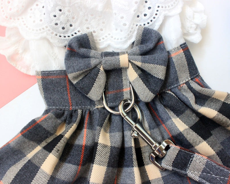 Dog Thin Skirt With Drawstring Chest Back