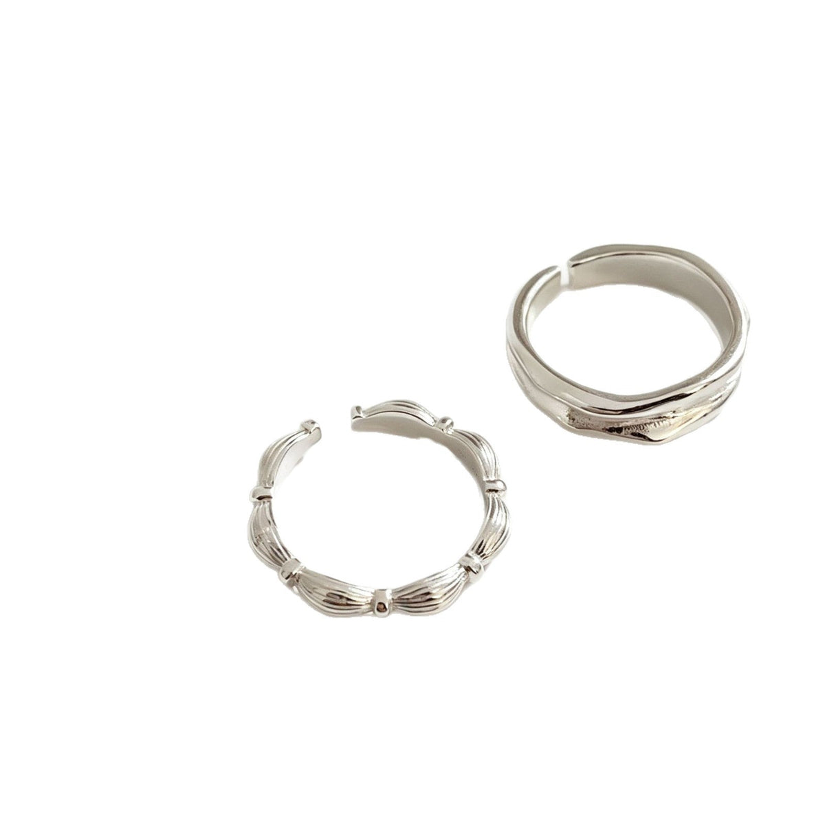 Women Textured Plain Band Stainless Steel Ring, Ins Niche Design High End Minimalist Versatile Index Finger Jewelry, Gift Wholesale