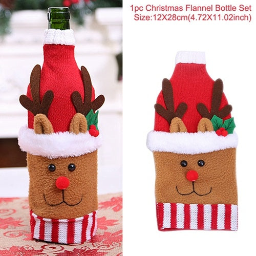 Christmas Wine Bottle Socks Decor