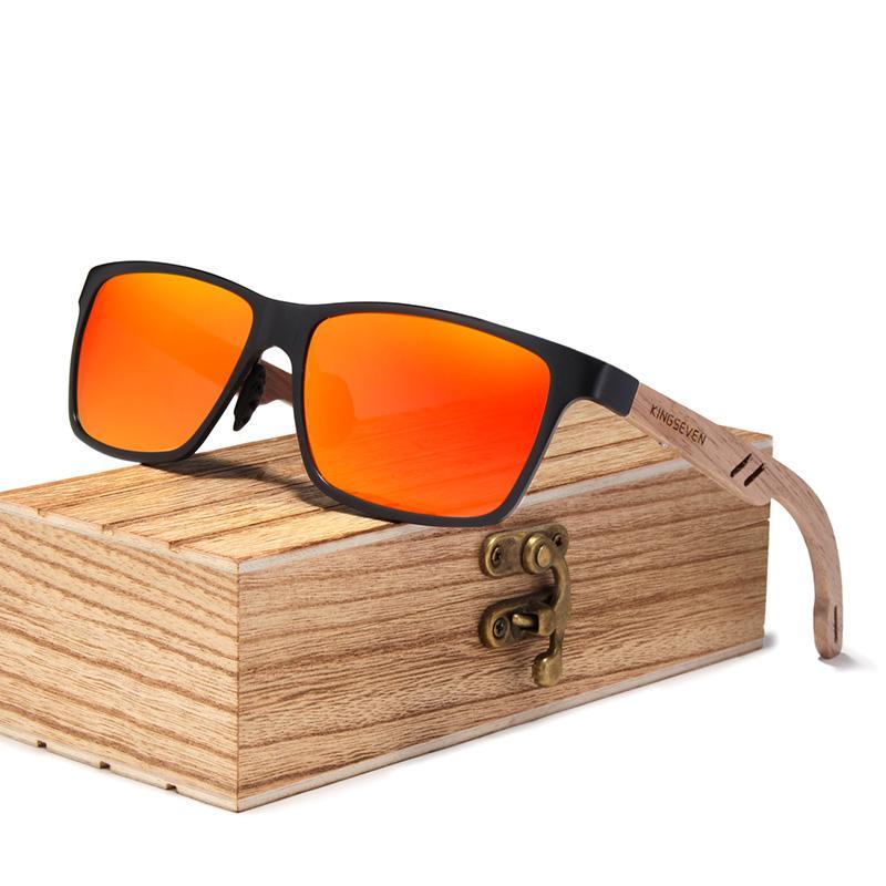 Luxury  Bamboo Wood Design Polarized Elegant High Quality Men Sunglasses Mirror Lens Handmade Fashion UV400 Eyewear Accessories