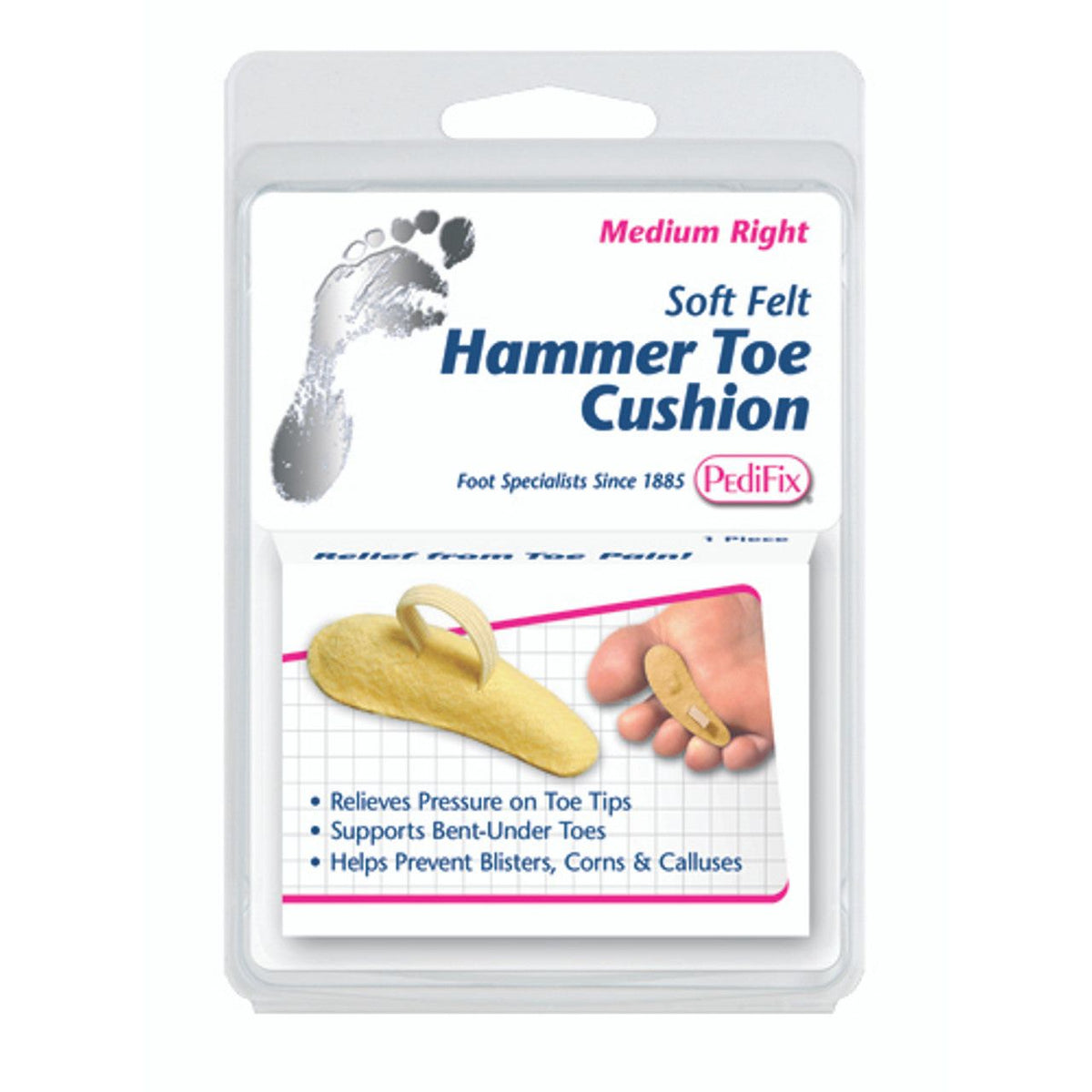 Pedifix Hammer Toe Cushion, Small, Left