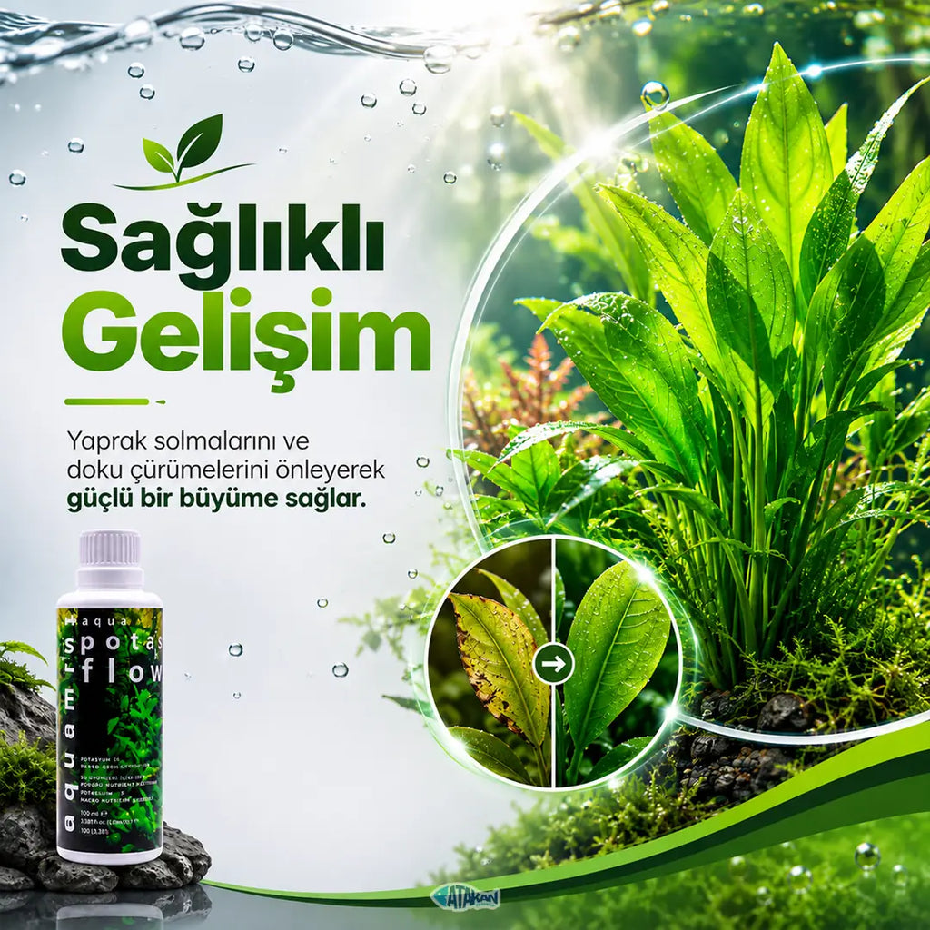 Aquamins Potasflow Aquarium Plant Fertilizer, Potassium Liquid Plant Food 100ml