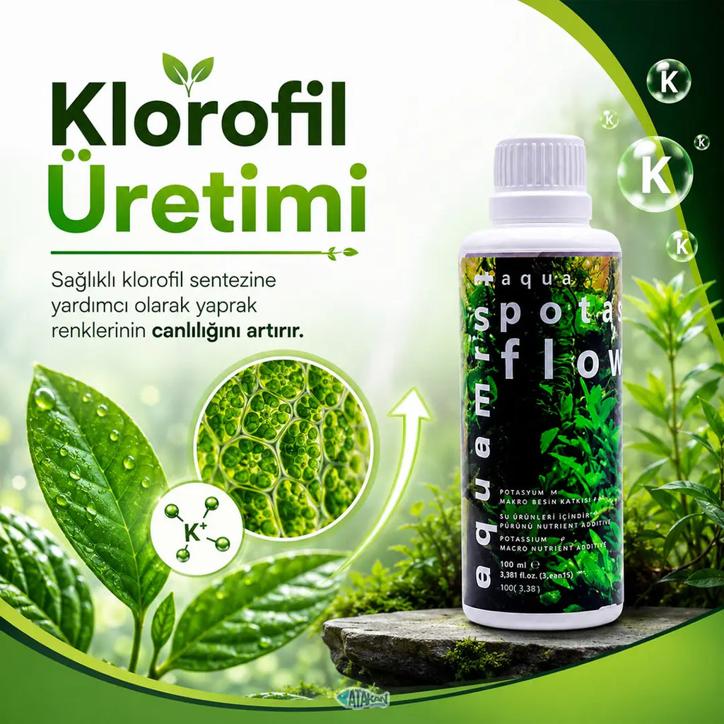 Aquamins Potasflow Aquarium Plant Fertilizer, Potassium Liquid Plant Food 100ml
