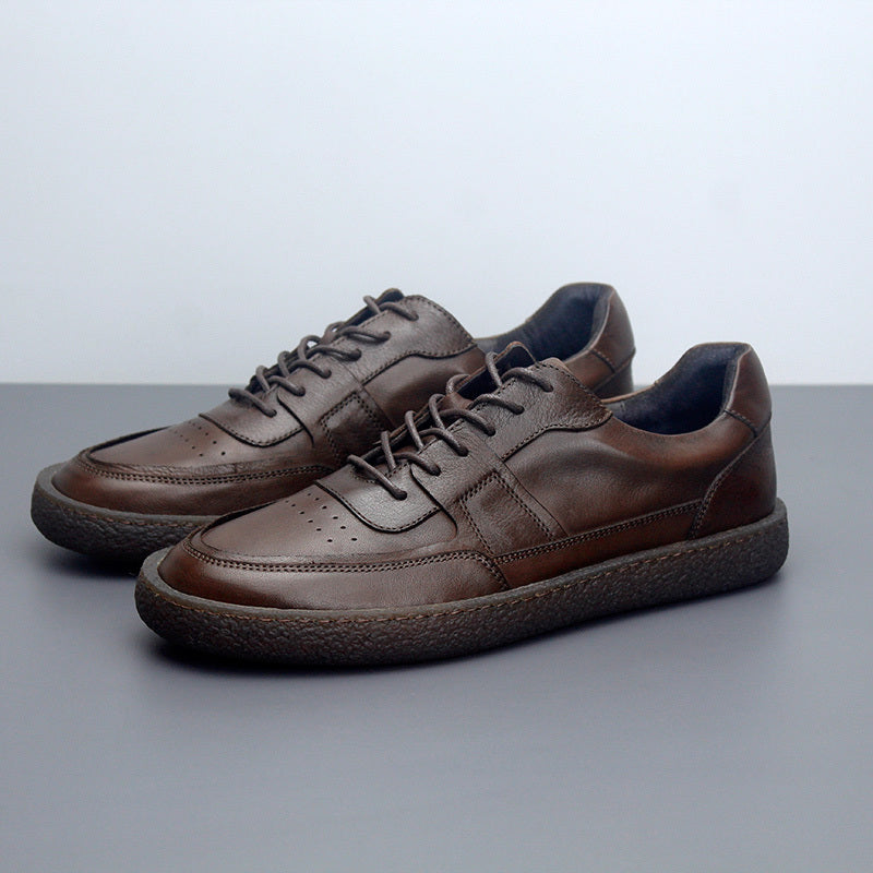 Men's Vintage Low Top Leather Sneakers