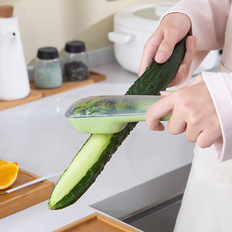 Storage Peeling Knife Potato Cucumber Peeler with Tube