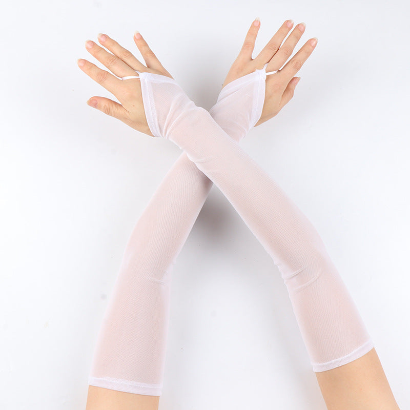 50CM Elastic Mesh Breathable Hanging Finger Sleeve Cover Oversleeve