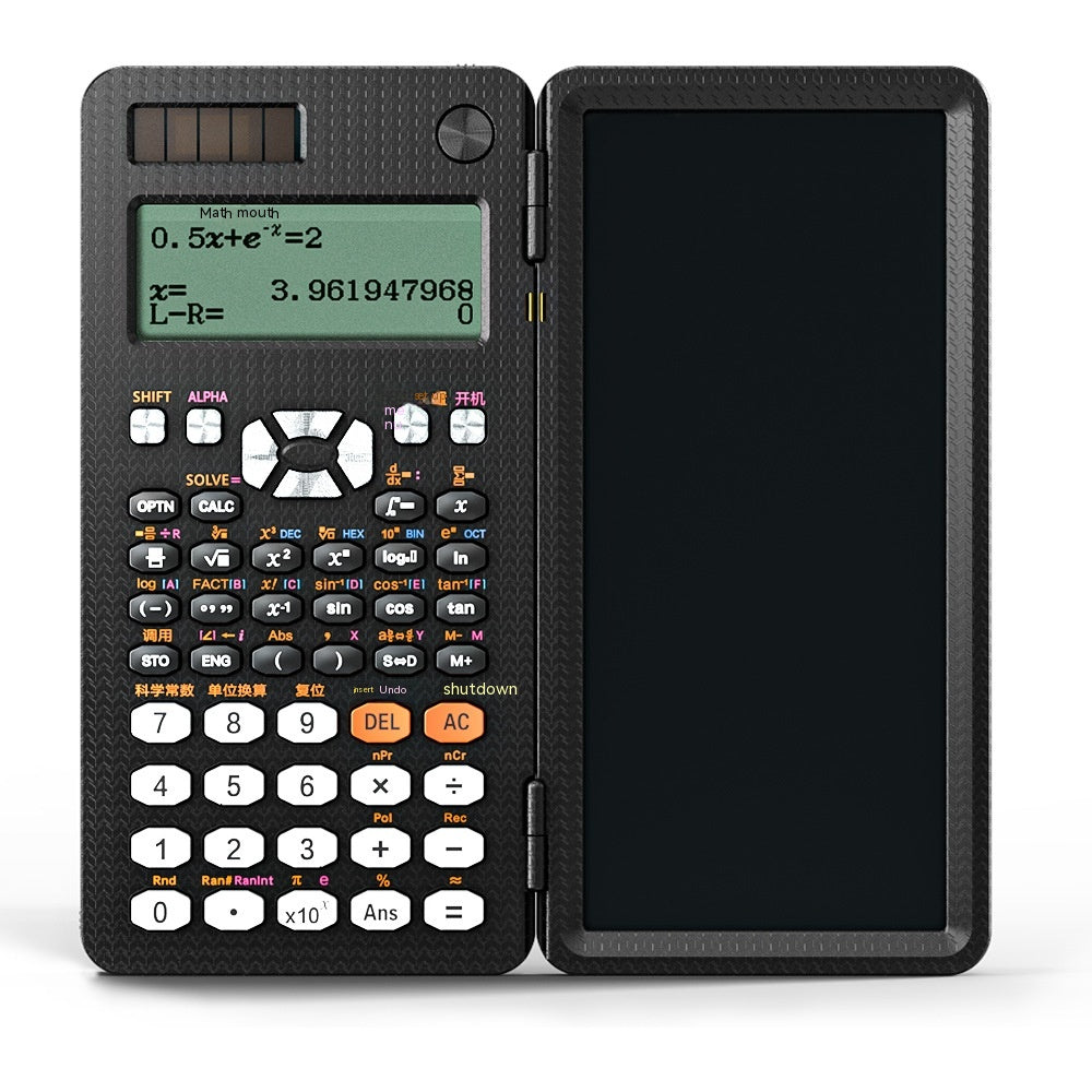 Foldable 2-in-1 Scientific Calculator and Handwriting Tablet