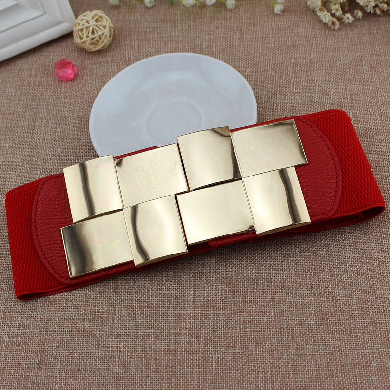 Metal Buckle Elastic Waistband