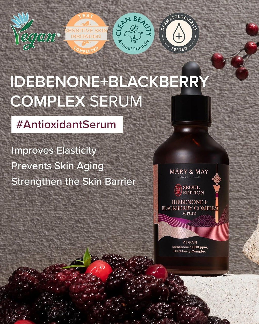 Mary & May Vegan Idebenone+ Blackberry Complex Serum