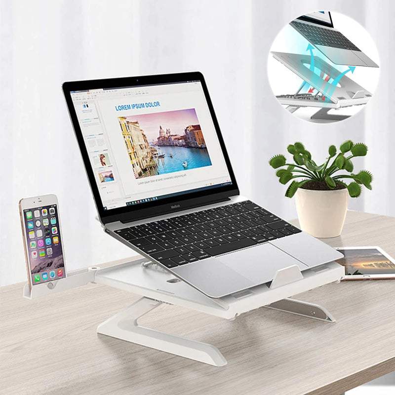 Portable Folding Laptop Stand - Aluminum Alloy, Multifunctional