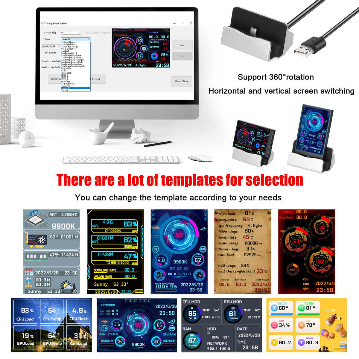 3.5-inch USB Chassis Monitor