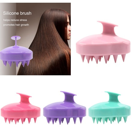 Silicone Scalp Brush for Cleaning and Massage