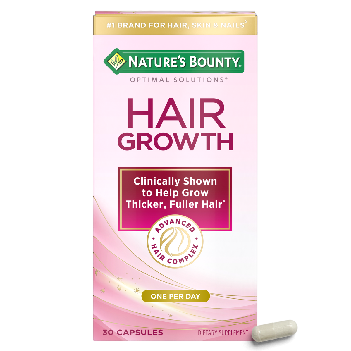 Nature's Bounty Optimal Solutions Hair Growth Supplement Capsules