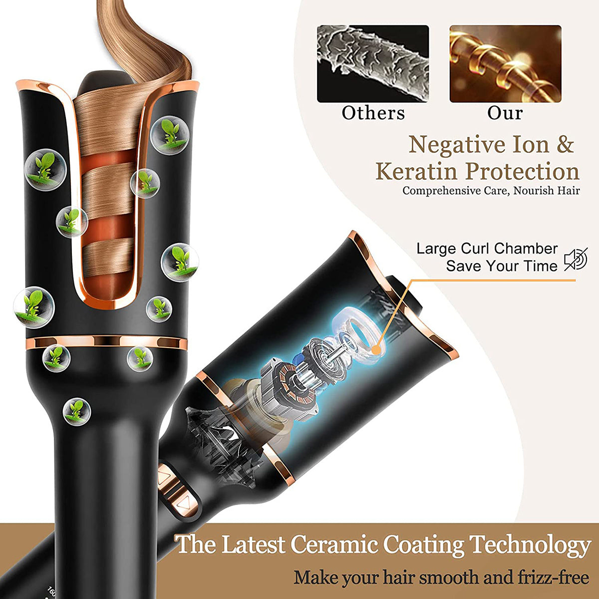 Auto-Rotating Curling Wand Styler