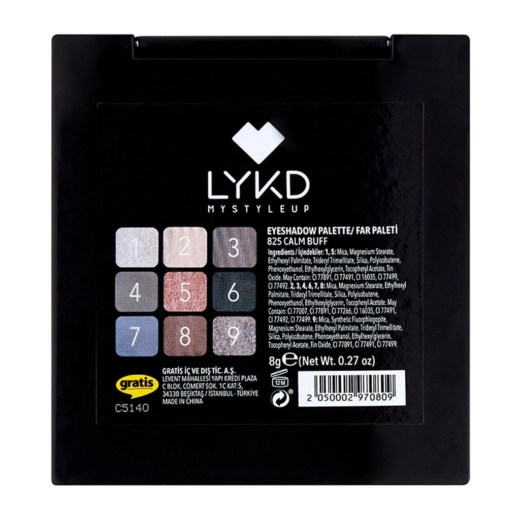 LYKD 9-Shade 825 Calm Buff Eyeshadow Palette