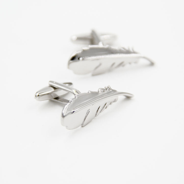 Feather Shape Men's Cufflinks