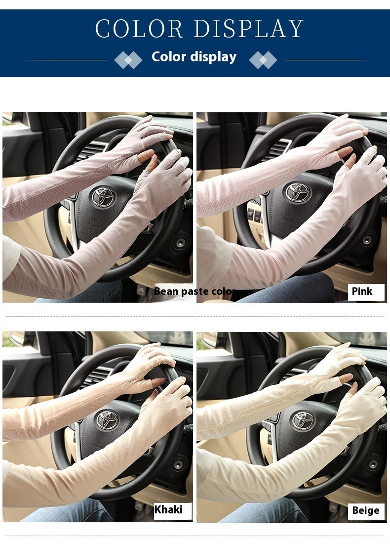 Women's Thin Cotton Sun Protection Gloves