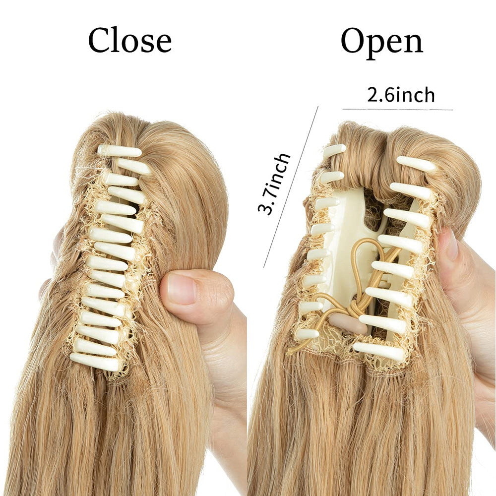 Silk Wig Women's Long Hair Slightly Curly Short Curly