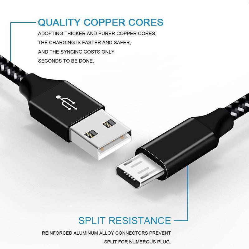 Braided Data Charger Cable Fast Charging