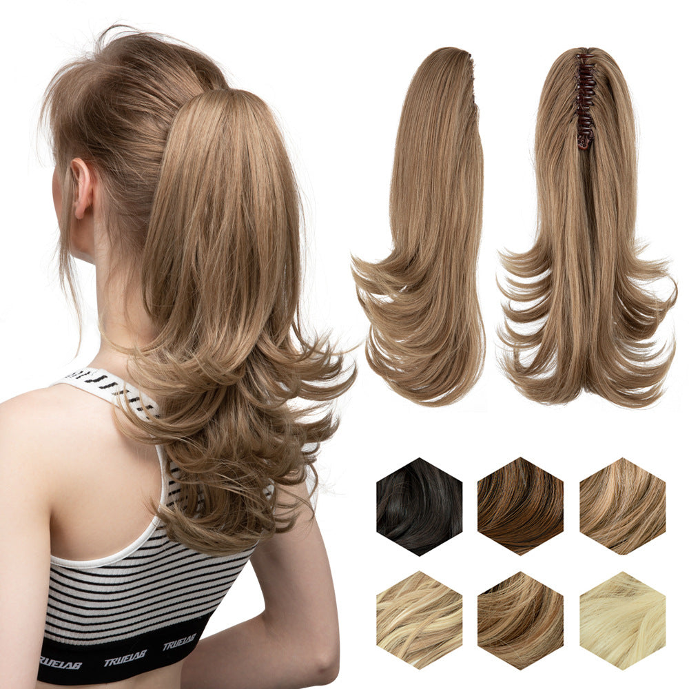 Silk Wig Women's Long Hair Slightly Curly Short Curly