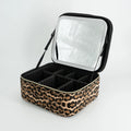 LED Lighted Makeup Bag with Mirror, 3-Color LED Lighted Makeup Case with Adjustable Dividers, Travel Bag & Bag with Mirror