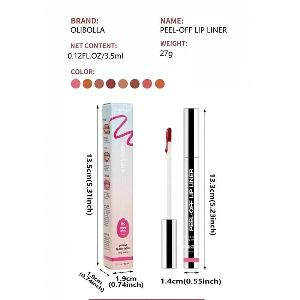Waterproof Lip Liner Peel Off Tattoo Lipgloss Waterproof Long Lasting Matte Lip Contour Tear-off Lips Stain Cosmetics